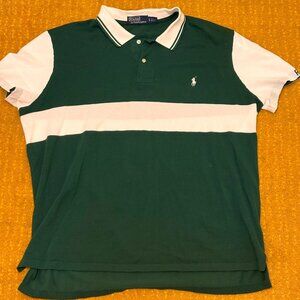 Green Polo Ralph Lauren shirt, men's short sleeve knit dark green golf tennis
